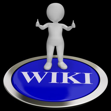 online bilgi veya ansiklopedi wiki düğmesini gösterir