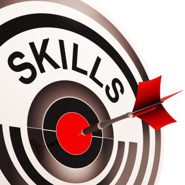 Skills Target Shows Aptitude, Competence And Abilities clipart