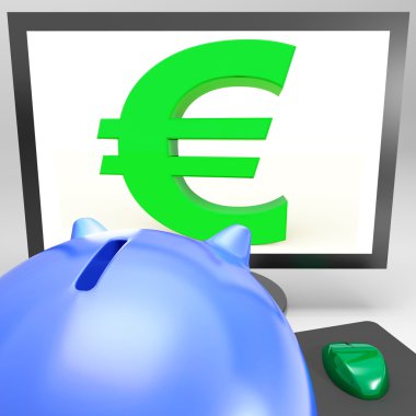 Avrupa servet monitör Euro simgesini gösterir