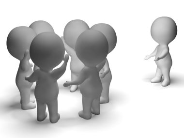 Excluded From Group 3d Character Shows Bullying clipart