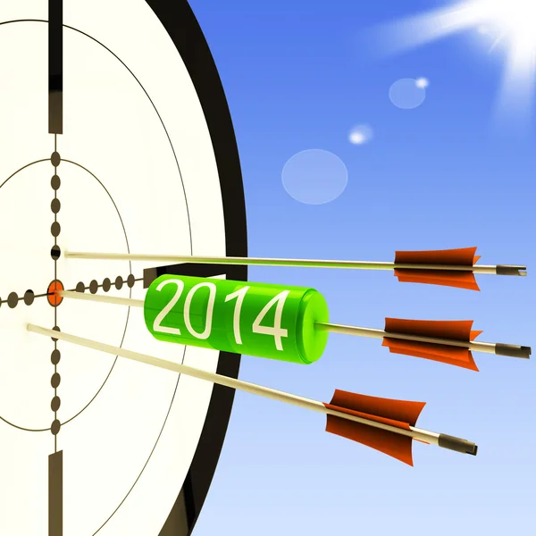 2014 年目標を事業計画の予測を示しています — ストック写真