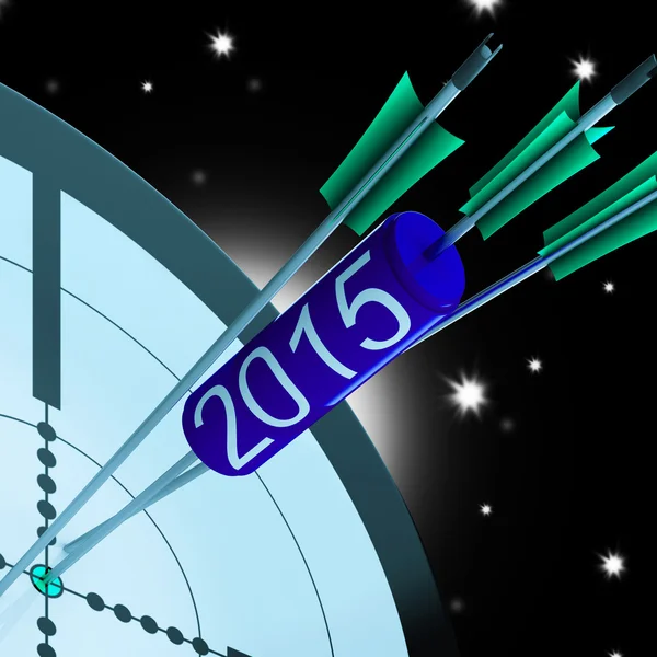 2015 Accurate Dart Target Shows Successful Future — Stock Photo, Image