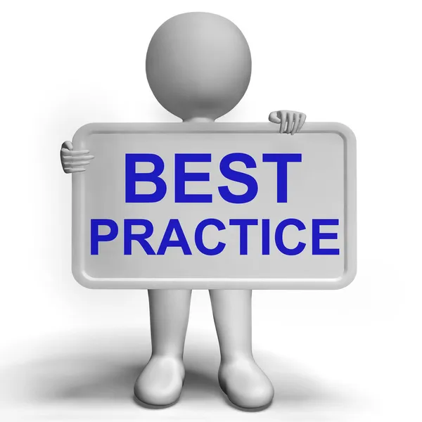 Best Practice Sign Showing Most Efficient Procedures — Stock Photo, Image