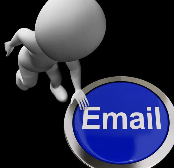 Email Button For Emailing And Internet Communication — Stock Photo, Image