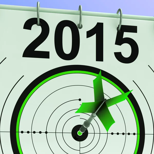 2015-re a naptár mutatja éves előrejelzési tervezés — Stock Fotó