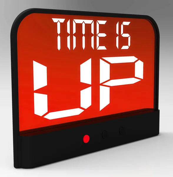 Time Is Up Message Showing Deadline Reached — Stock Photo, Image