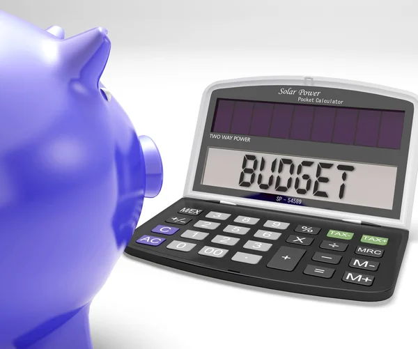 Budget Calculator Shows Spending And Costs Management — Stock Photo, Image