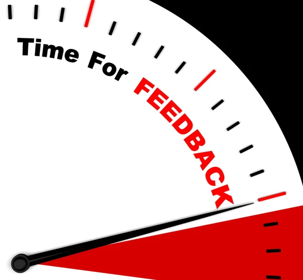 Tempo per il feedback Rappresentazione del parere Valutazione e sondaggi — Foto Stock