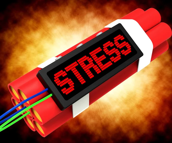 Stress On Dynamite Showing Pressure Of Work — Stock Photo, Image