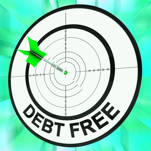 Debt Free mostra la ricchezza finanziaria e il successo — Foto Stock