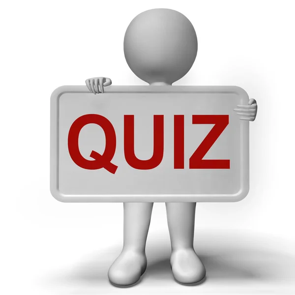 Quiz Sign Meaning Test Exam Or Examination — Stock Photo, Image