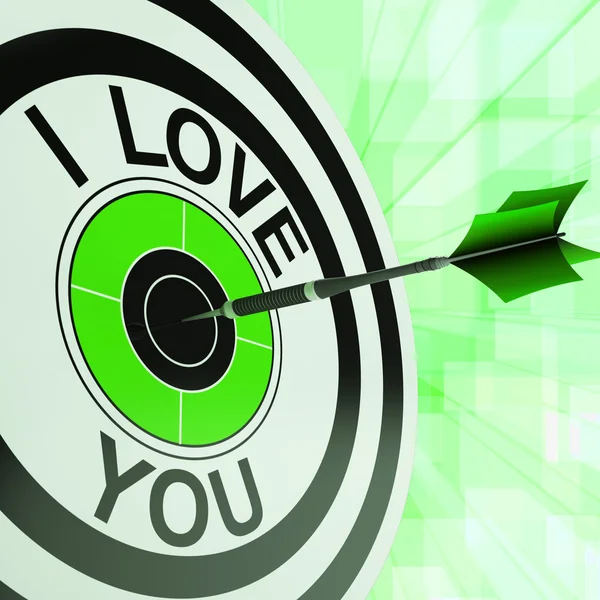 I Love You Me Target muestra romance —  Fotos de Stock