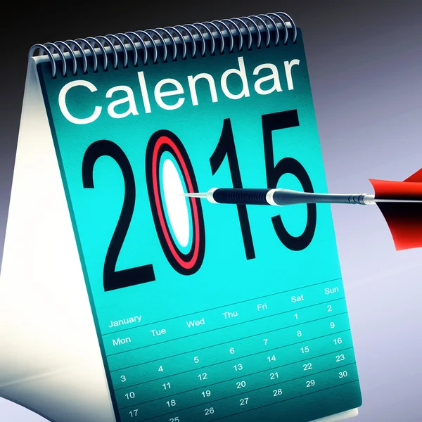 Calendario 2015 muestra el futuro plan de metas —  Fotos de Stock