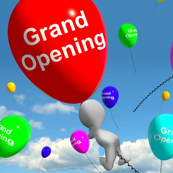 Grand Opening Balloons muestra el lanzamiento de una nueva tienda —  Fotos de Stock