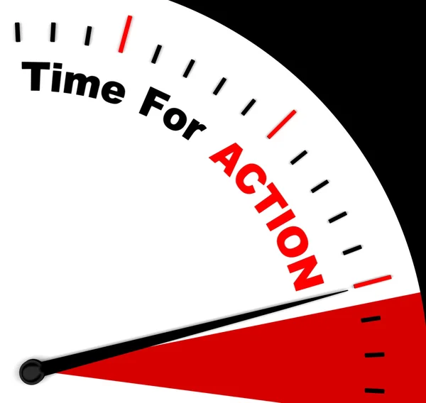 Time for Action Clock Saying To Inspire And Motivate — Stock Photo, Image