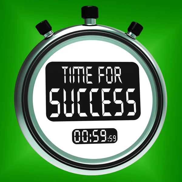 Time For Success Message Means Victory And Winning — Stock Photo, Image