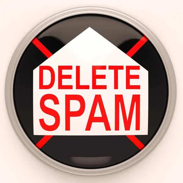 Delete Spam Shows Removing Unwanted Junk Email — Stock Photo, Image
