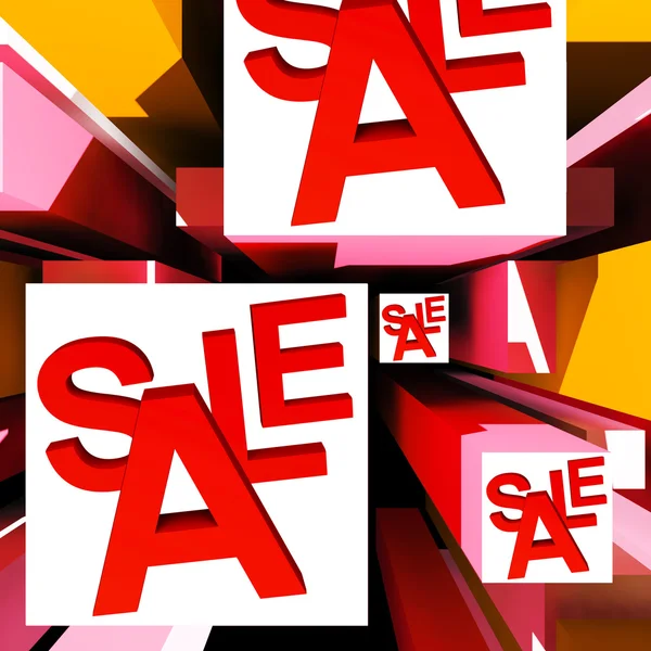 Sale On Cubes Showing Special Discounts — Stock Photo, Image