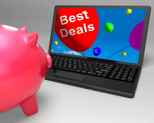 Best Deal on Laptop Showing Great Deal — стоковое фото