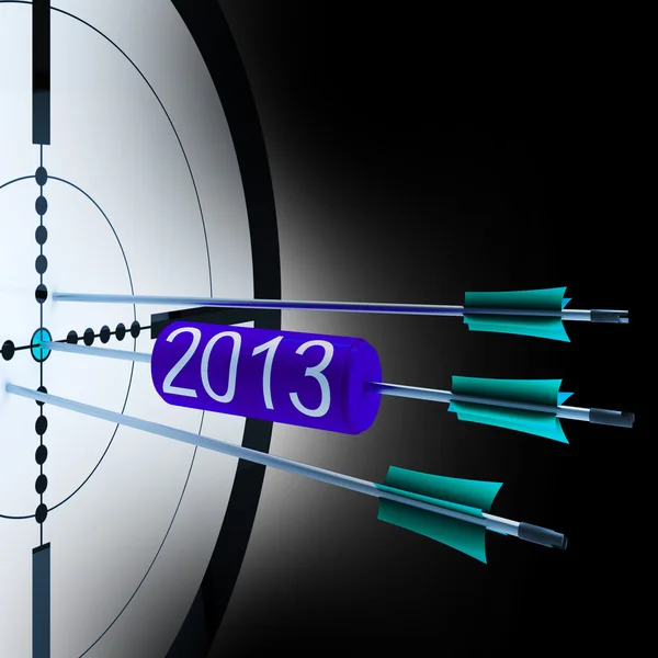 2013 Target Shows Successful Future Growth — Stock Photo, Image