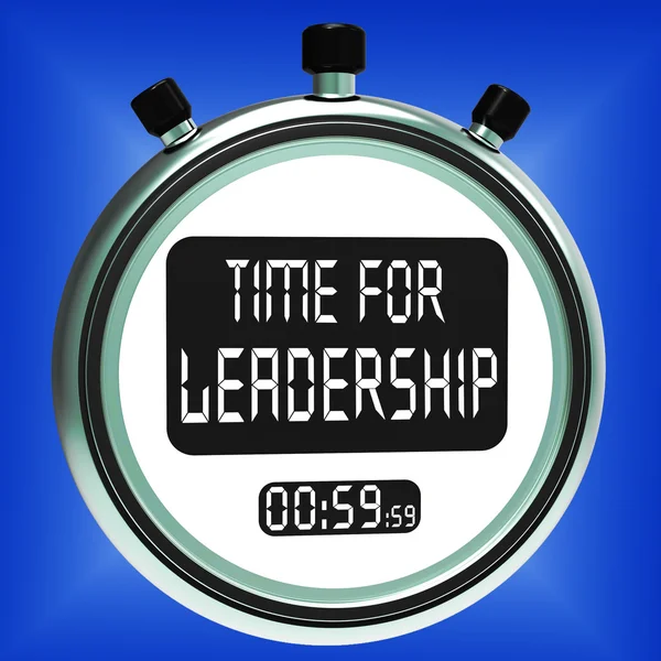 Tempo para a mensagem da liderança significa a gestão e a realização — Fotografia de Stock
