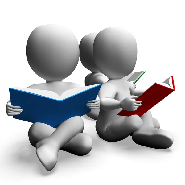 Students Reading Books Shows Education — Stock Photo, Image
