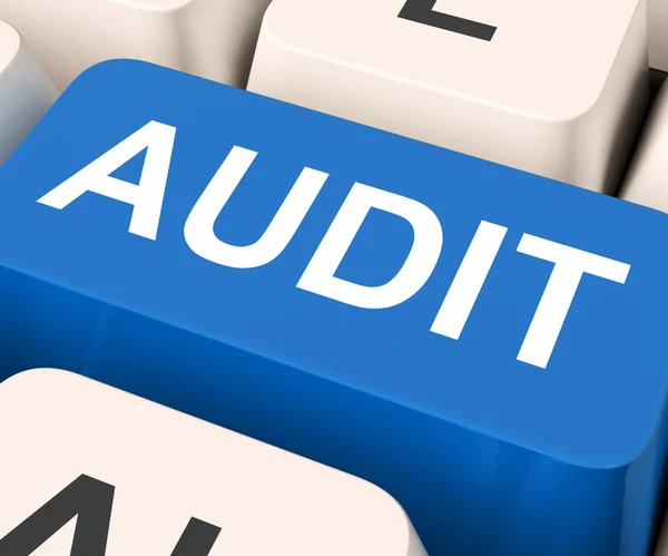 Audit Key Means Validation Or Inspectio — Stock Photo, Image