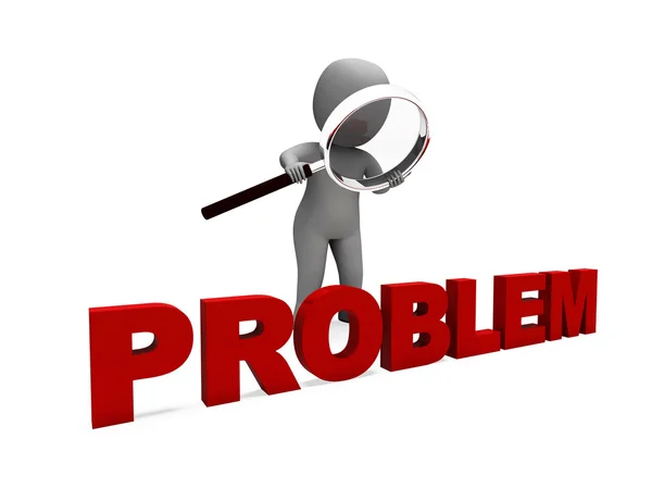 Problem Character Means Difficulty Dispute Or Trouble — Stock Photo, Image