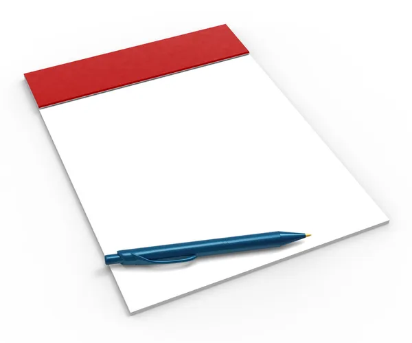 Blank Notepad with Copyspace Shows Empty White Note Book — стоковое фото