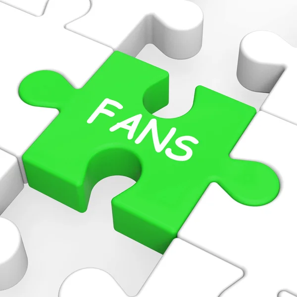 Fans pussel visar anhängare gillar eller internet fan — Stockfoto