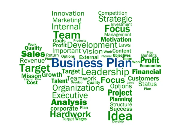 Business Plan Mostra Obiettivi Piani Strategici o Pianificazione — Foto Stock