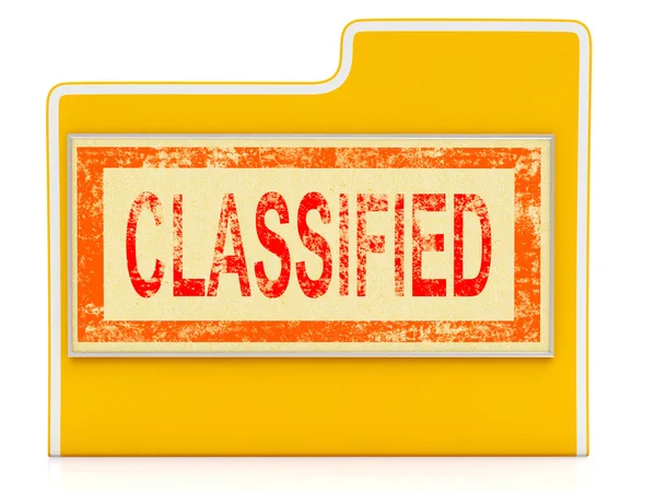 Sklasyfikowana plik pokazuje dokumenty prywatne lub dokumentów — Zdjęcie stockowe