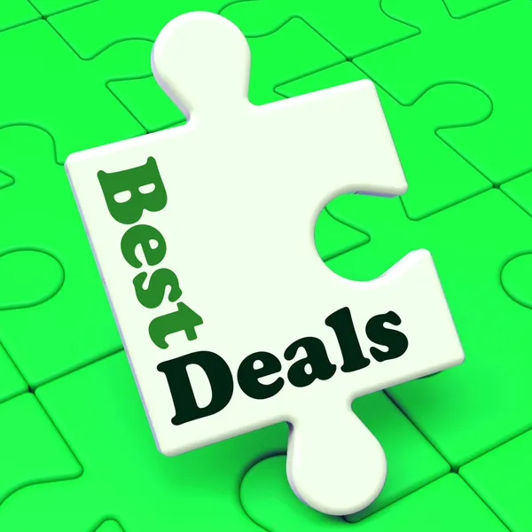 Best Deals Puzzle Shows Deal Promotion Or Bargain — Stock Photo, Image