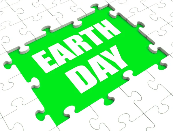 Puzzle Jour de la Terre montre l'environnement et respectueux de l'environnement — Photo