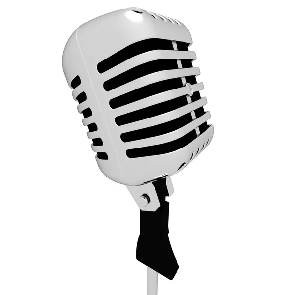Mikrofon närbild visar mic konsert talang eller Visa — Stockfoto