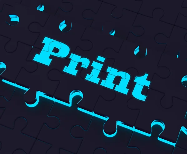 A chave de impressão mostra a cópia ou a impressão da impressora — Fotografia de Stock