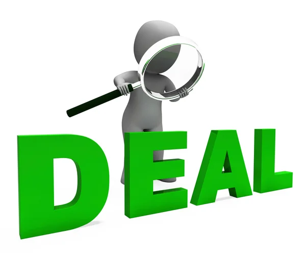 Deal Carácter Muestra Ofertas Contrato Comercial o Dealin — Foto de Stock