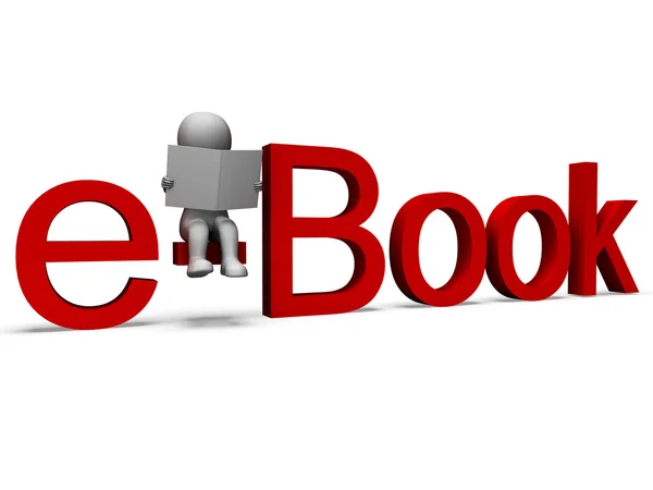 EBook woord toont elektronische bibliotheek — Stockfoto