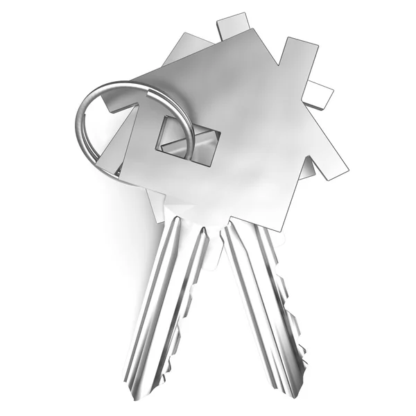 Hem nycklarna visar hus säkerhet eller låsa upp — Stockfoto