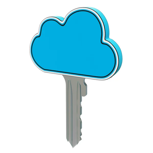 Cloud Computing Key Showing Internet Security — Stock Photo, Image