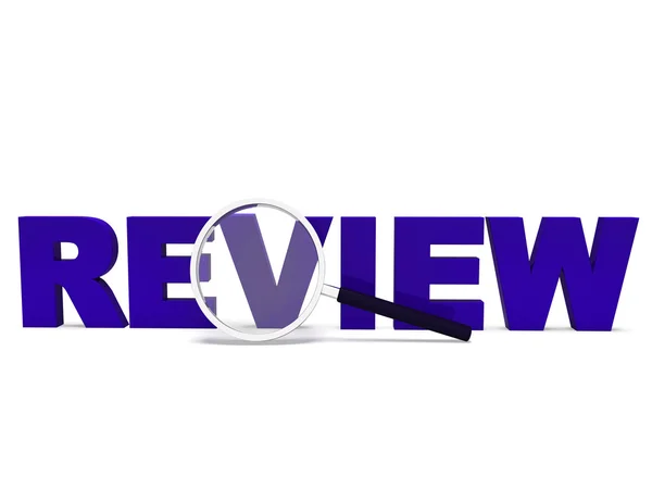 Review Word Shows Reviewing Evaluating Evaluate And Reviews — Stock Photo, Image