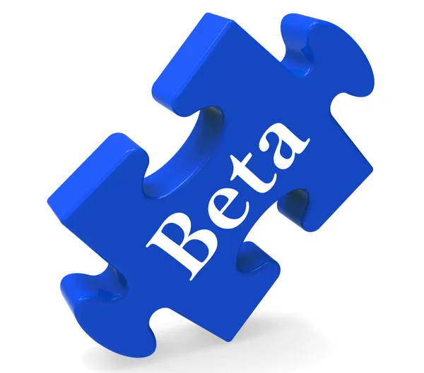 Beta-Puzzle zeigt Demosoftware oder Entwicklung — Stockfoto