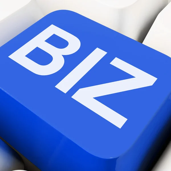 Biz Key Shows Online Or Web Business — Stock Photo, Image