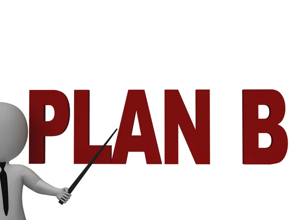 Plan B Showing Alternative Strategy — Stock Photo, Image