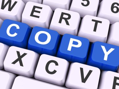 Copy Key Shows Copying Duplicating Or Replicat clipart