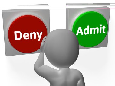 Deny Admit Buttons Show Forbidden Or Enter clipart