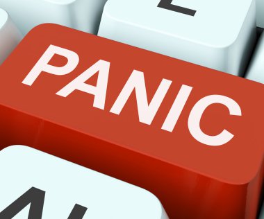 Panic Key Shows Panicky Terror Or Distress clipart