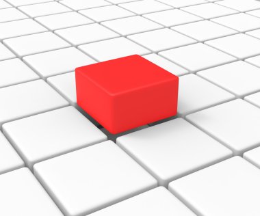 benzersiz blok dışarı ayakta gösterir