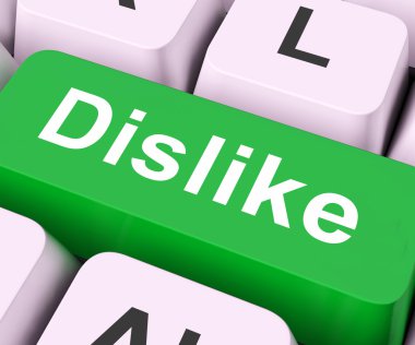 Dislike Key Means Hate Or Loath