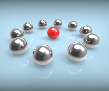 Metal Spheres Show Leadership Or Seminar